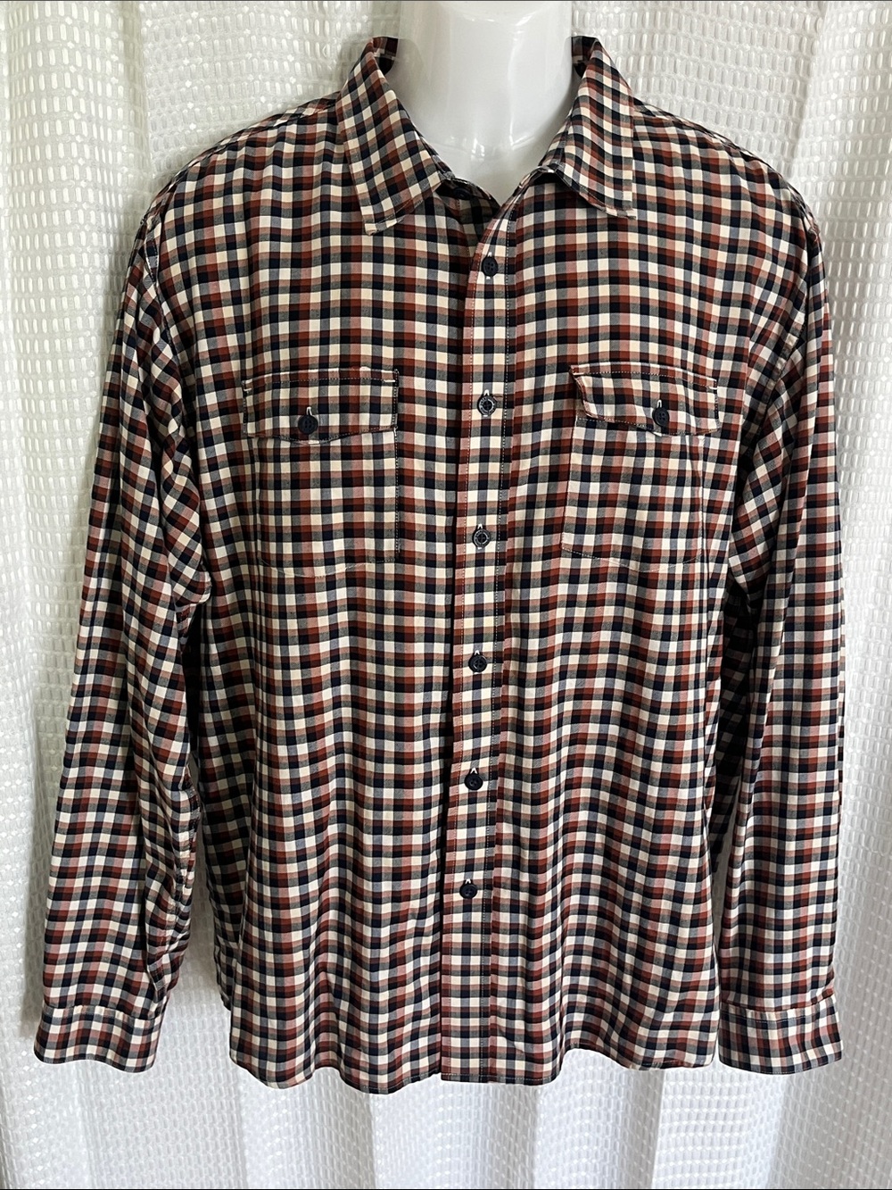 Patagonia Organic Cotton Plaid Button Up Shirt Mens L Hiking Outdoor Workwear - Picture 2 of 10